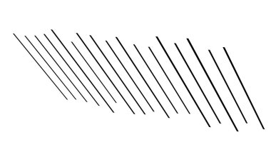 Perspektifte 3D çizgiler, açılı, eğimli, eğimli ve köşegen çizgiler, çizgili vektör tasarım ögesi - stok vektör çizimi, klip- sanat grafikleri