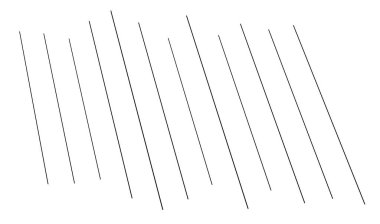 Perspektifte 3D çizgiler, açılı, eğimli, eğimli ve köşegen çizgiler, çizgili vektör tasarım ögesi - stok vektör çizimi, klip- sanat grafikleri