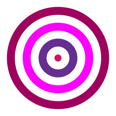 Renkli rastgele daireler soyut radyal geometrik element - stok vektör çizimi, klip-sanat grafikleri