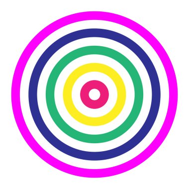 Renkli rastgele daireler soyut radyal geometrik element - stok vektör çizimi, klip-sanat grafikleri