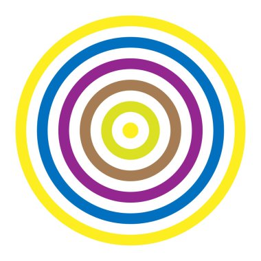 Renkli rastgele daireler soyut radyal geometrik element - stok vektör çizimi, klip-sanat grafikleri