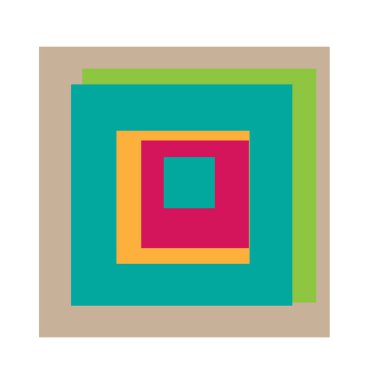 Renkli rastgele kareler soyut geometrik element - stok vektör illüstrasyonu, klip-sanat grafikleri