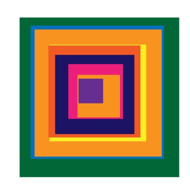 Renkli rastgele kareler soyut geometrik element - stok vektör illüstrasyonu, klip-sanat grafikleri