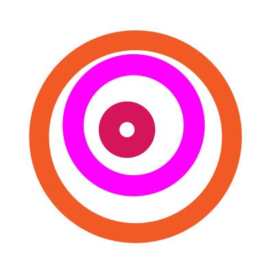 Renkli rastgele daireler soyut radyal geometrik element - stok vektör çizimi, klip-sanat grafikleri