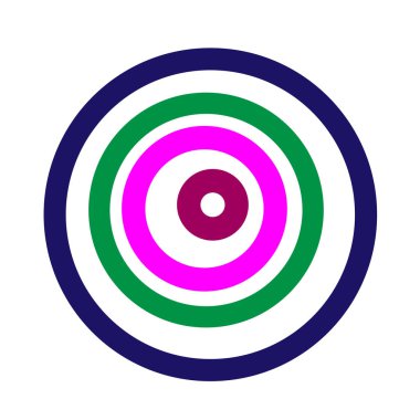 Renkli rastgele daireler soyut radyal geometrik element - stok vektör çizimi, klip-sanat grafikleri