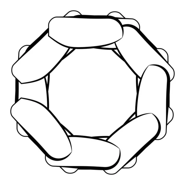Abstraktes Stilisiertes Geometrisches Symbol Logo Formvektorillustration — Stockvektor