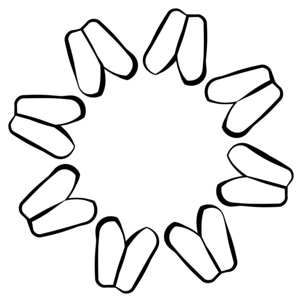 Streszczenie Stylizowanej Ikony Geometrycznej Logo Ilustracja Wektora Kształtu — Wektor stockowy