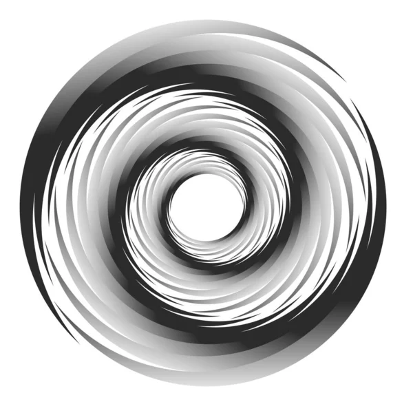 Περιστρεφόμενο Στροβιλιζόμενο Και Περιστρεφόμενο Περιστρεφόμενο Στοιχείο Whirlpool Whirlwind Segmented Ομόκεντρους — Διανυσματικό Αρχείο