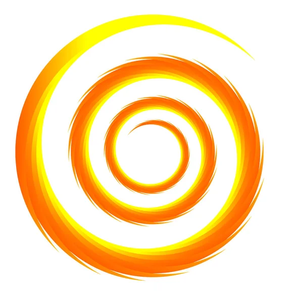 Espiral Remolino Giro Elemento Giratorio Hidromasaje Torbellino Segmentado Círculos Concéntricos — Vector de stock