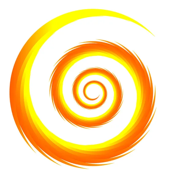 Spiral Swirl Twirl Whirl Element Whirlpool Whirlwind Segmented Concentric Circles — Stock Vector