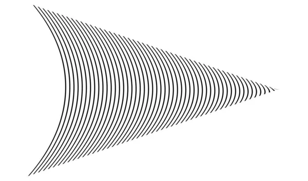 Lignes Courbes Abstraites Courbées Élément Rayures — Image vectorielle