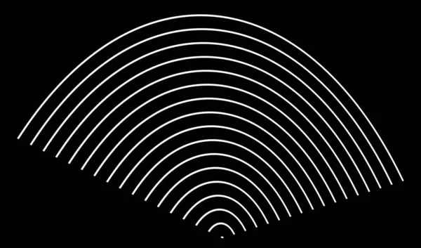 Lignes Courbes Abstraites Courbées Élément Rayures — Image vectorielle