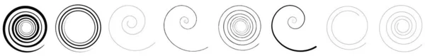 Спіралі Вихор Вихровий Елемент Дизайну Векторні Ілюстрації Акції Кліп Арт — стоковий вектор