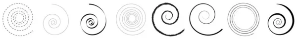 Спирали Вихревые Вихревые Элементы Дизайна Вектор Вектор Запаса Иллюстрации Клип — стоковый вектор