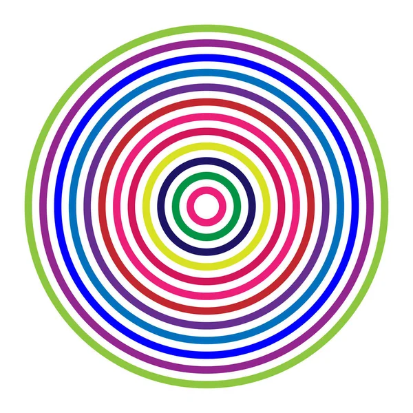 Círculos Aleatórios Coloridos Elemento Geométrico Radial Abstrato Ilustração Vetor Estoque — Vetor de Stock