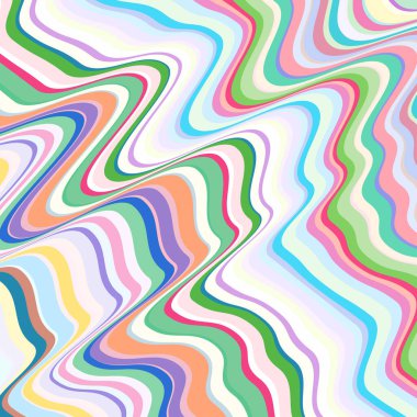 Dalgalanan bozuk çizgiler, çizgiler soyut renkli vektör dokusu, arkaplan - stok vektör çizimi, klip- sanat grafikleri