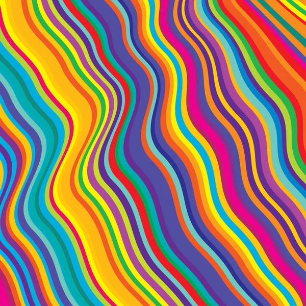 Vervormde Golvende Golvende Lijnen Strepen Abstracte Kleurrijke Vector Textuur Achtergrond — Stockvector