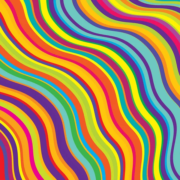 Lignes Ondulées Ondulées Déformées Rayures Texture Vectorielle Colorée Abstraite Toile — Image vectorielle