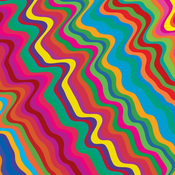 Lignes Ondulées Ondulées Déformées Rayures Texture Vectorielle Colorée Abstraite Toile — Image vectorielle