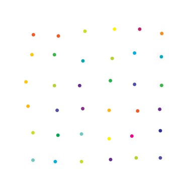 Küçük noktalar, noktalı, daire şeklinde. Nokta, noktalama dokusu. Noktacı, noktacılık geçmişi. Rastgele polkadotlar, benekler