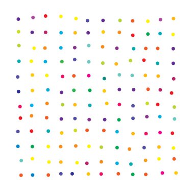 Küçük noktalar, noktalı, daire şeklinde. Nokta, noktalama dokusu. Noktacı, noktacılık geçmişi. Rastgele polkadotlar, benekler