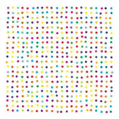 Küçük noktalar, noktalı, daire şeklinde. Nokta, noktalama dokusu. Noktacı, noktacılık geçmişi. Rastgele polkadotlar, benekler