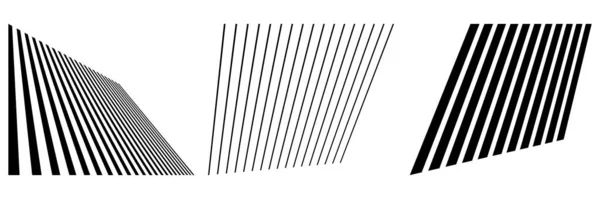 Set Van Verdwijnende Convergerende Lijnen Strepen Abstracte Geometrische Elementen Stock — Stockvector