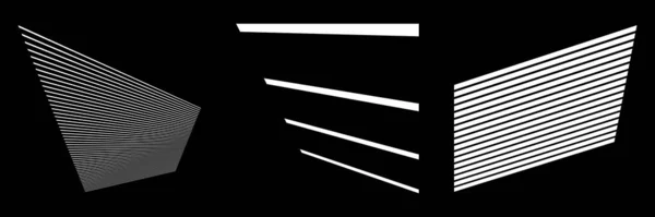Conjunto Líneas Fuga Convergentes Rayas Elementos Geométricos Abstractos Ilustración Del — Vector de stock