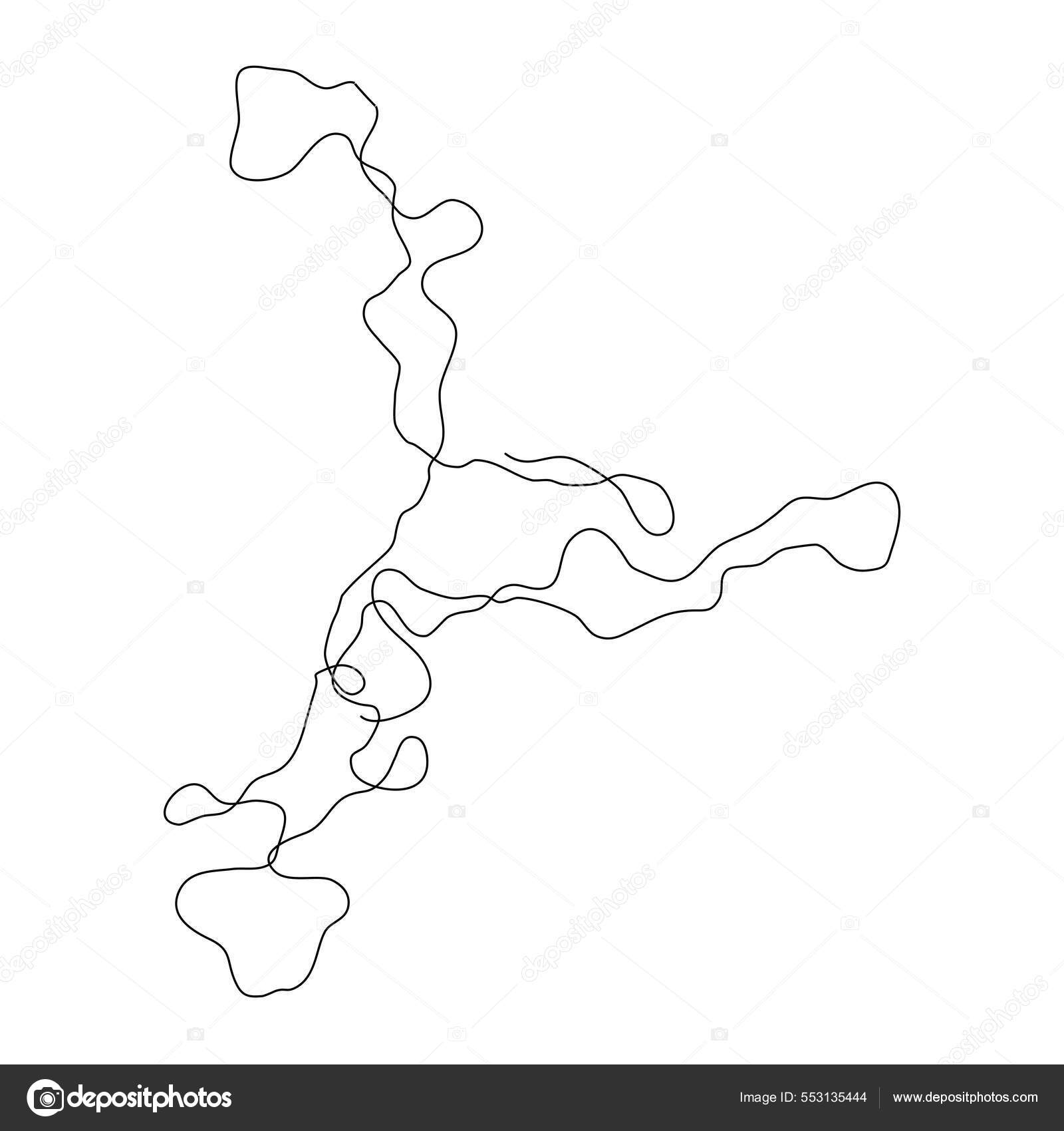 Cobra em estilo doodle, imagem linear única de uma serpente se contorcendo,  ícone de contorno
