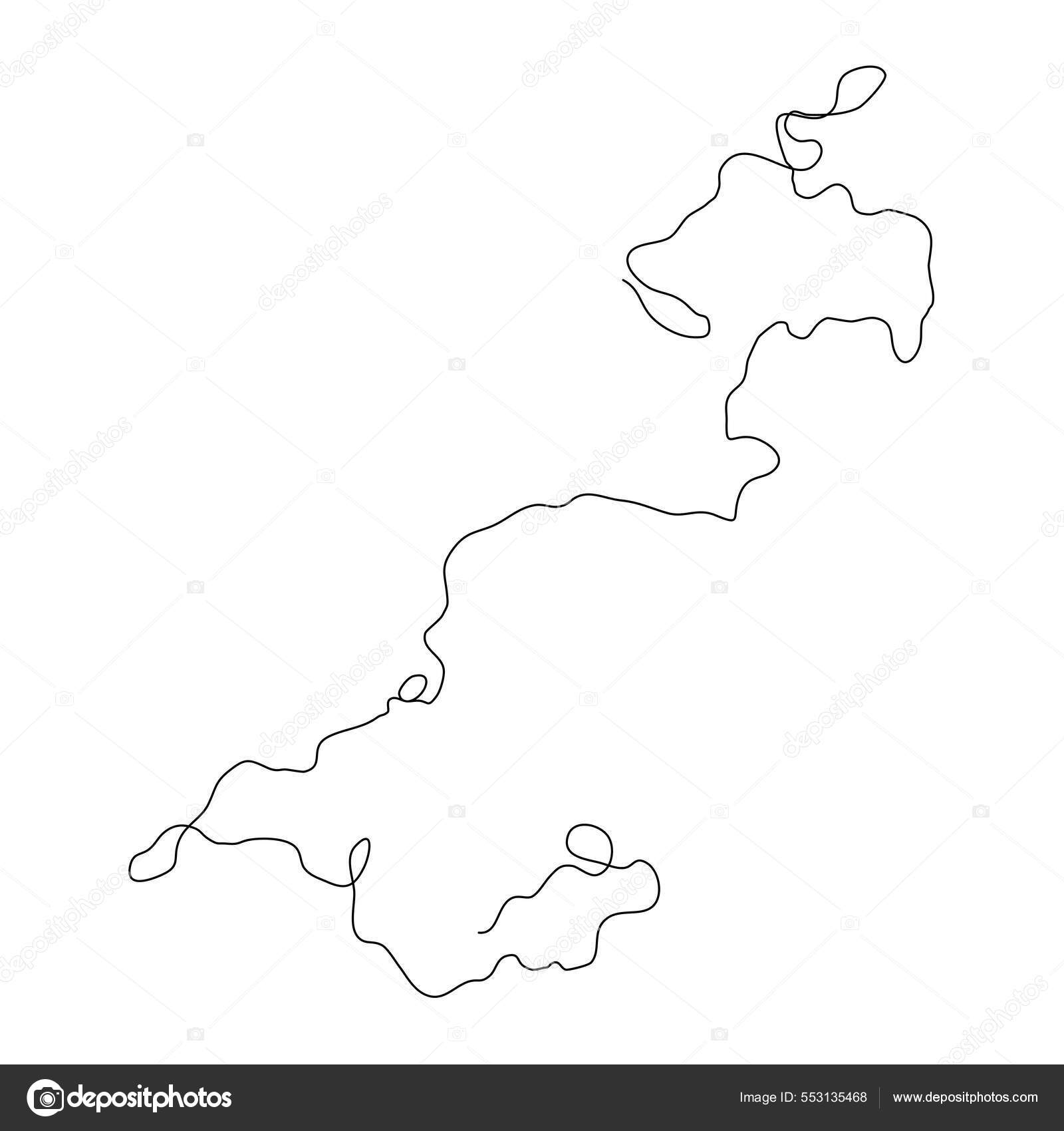 Cobra em estilo doodle, imagem linear única de uma serpente se contorcendo,  ícone de contorno