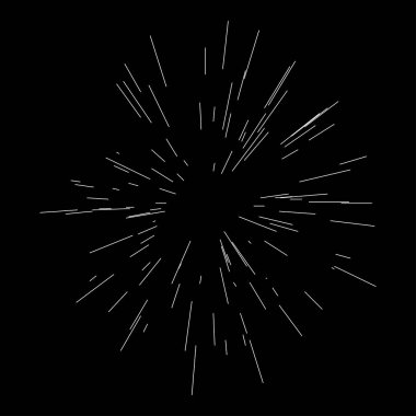 Çizgiler, ışınlar, ışınlar. Işıl ışıl, radyal güneş, rastgele çizgilerle yıldız patlaması