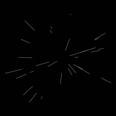 Çizgiler, ışınlar, ışınlar. Işıl ışıl, radyal güneş, rastgele çizgilerle yıldız patlaması