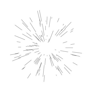 Çizgiler, ışınlar, ışınlar. Işıl ışıl, radyal güneş, rastgele çizgilerle yıldız patlaması