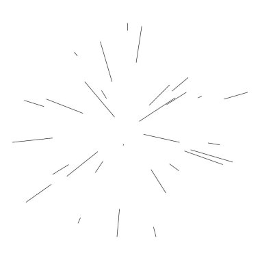 Çizgiler, ışınlar, ışınlar. Işıl ışıl, radyal güneş, rastgele çizgilerle yıldız patlaması