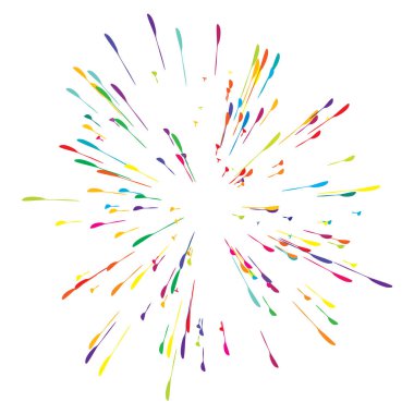 Renkli çizgiler, ışınlar, ışınlar. Radyasyon saçan, çok renkli güneş, rastgele çizgilerle yıldız patlaması