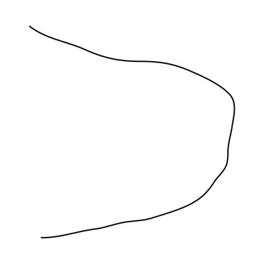 Rastgele dolambaçlı, haksız bir çizgi. Kıvrımlı, dalgalı, dalgalı eğri çizgi ögesi