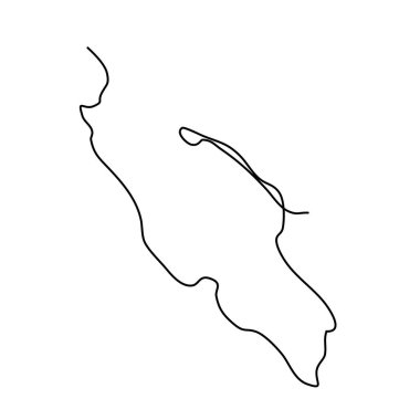 Rastgele dolambaçlı, haksız bir çizgi. Kıvrımlı, dalgalı, dalgalı eğri çizgi ögesi