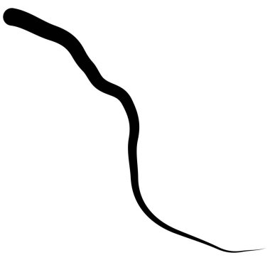 Rastgele dolambaçlı, haksız bir çizgi. Kıvrımlı, dalgalı, dalgalı eğri çizgi ögesi