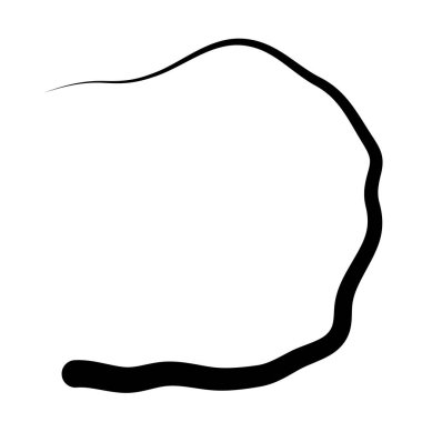 Rastgele dolambaçlı, haksız bir çizgi. Kıvrımlı, dalgalı, dalgalı eğri çizgi ögesi