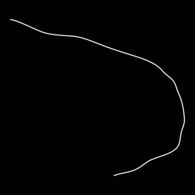 Rastgele dolambaçlı, haksız bir çizgi. Kıvrımlı, dalgalı, dalgalı eğri çizgi ögesi