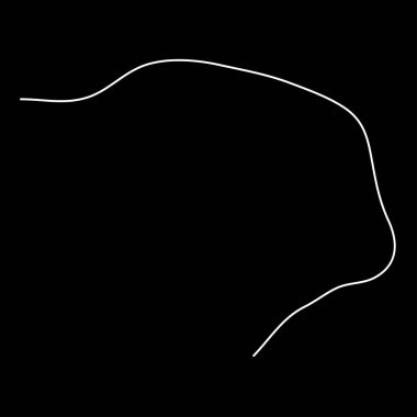 Rastgele dolambaçlı, haksız bir çizgi. Kıvrımlı, dalgalı, dalgalı eğri çizgi ögesi