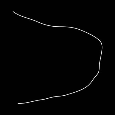 Rastgele dolambaçlı, haksız bir çizgi. Kıvrımlı, dalgalı, dalgalı eğri çizgi ögesi