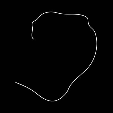 Rastgele dolambaçlı, haksız bir çizgi. Kıvrımlı, dalgalı, dalgalı eğri çizgi ögesi