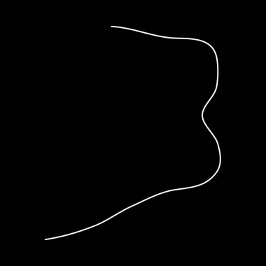 Rastgele dolambaçlı, haksız bir çizgi. Kıvrımlı, dalgalı, dalgalı eğri çizgi ögesi