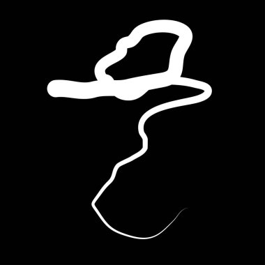 Rastgele dolambaçlı, haksız bir çizgi. Kıvrımlı, dalgalı, dalgalı eğri çizgi ögesi