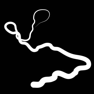 Rastgele dolambaçlı, haksız bir çizgi. Kıvrımlı, dalgalı, dalgalı eğri çizgi ögesi