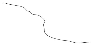 Rastgele dolambaçlı, haksız bir çizgi. Kıvrımlı, dalgalı, kıvrımlı çizgi ögesi - stok vektör illüstrasyonu, klip- sanat grafikleri