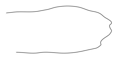 Rastgele dolambaçlı, haksız bir çizgi. Kıvrımlı, dalgalı, kıvrımlı çizgi ögesi - stok vektör illüstrasyonu, klip- sanat grafikleri