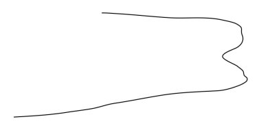 Rastgele dolambaçlı, haksız bir çizgi. Kıvrımlı, dalgalı, kıvrımlı çizgi ögesi - stok vektör illüstrasyonu, klip- sanat grafikleri