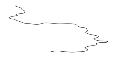 Rastgele dolambaçlı, haksız bir çizgi. Kıvrımlı, dalgalı, kıvrımlı çizgi ögesi - stok vektör illüstrasyonu, klip- sanat grafikleri